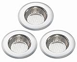 Sink Strainers with 4.5" Wide Large Rim Anti Clogging Stainless Steel for Kitchen SinkPack of 3) By HonWally
