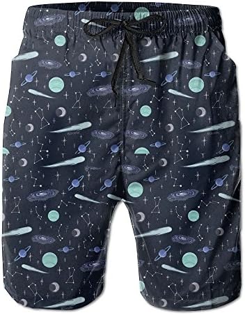 GUJL Solar System Astronomy Surfing Shorts Colorful Summer Short Unique Fishing