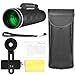 KIPRUN Monocular Telescope,40x60 High Powered Monocular Scope with Phone Adapter and Tripod, Waterproof BAK4 Prism FMC Lens.Single Hand Focus for Outdoor, Bird Watching, Hunting, Camping, Travel.