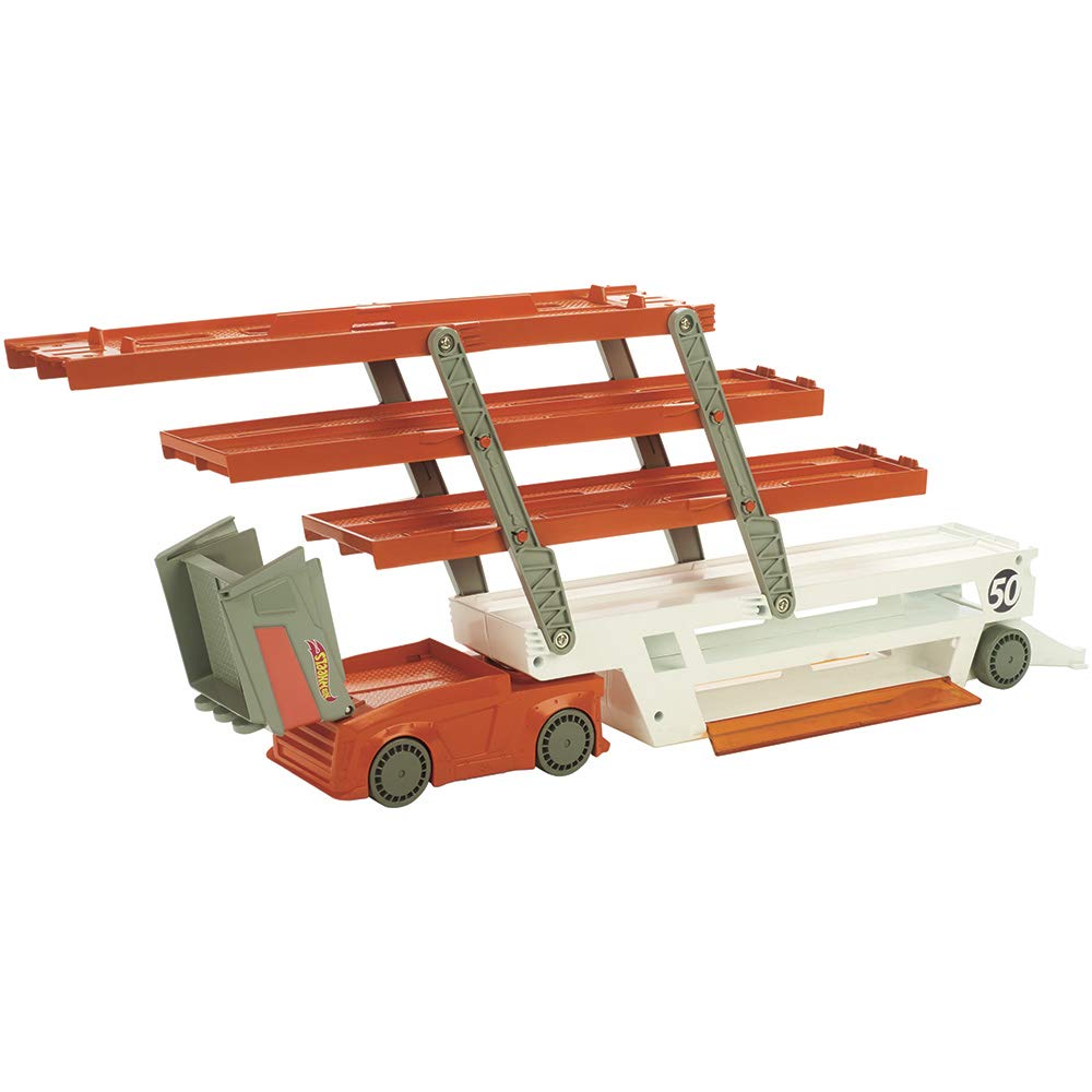 Hot Wheels FTF68 Mega Hauler Truck Garage and Mini Toy Car