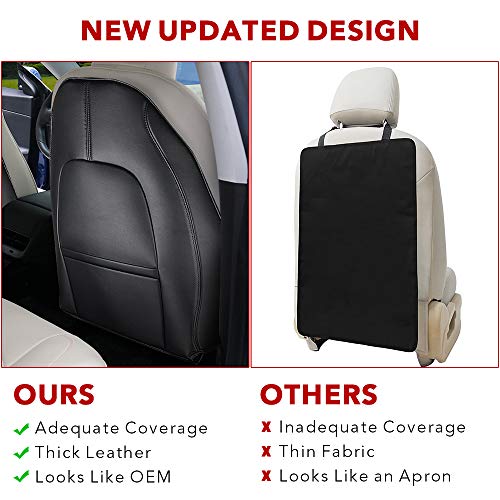 Tesla Model 3 Model Y Leather Seat Back Kick Protectors Kick Mats with