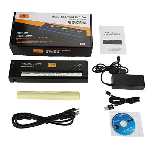 Tattoo Thermal Printer, 2 Type Portable Professional Tattoo Transfer Copier Tattoo Stencil Transfer Machine Thermal Tattoo Kit for Temporary and Permanent Tattoos(Us) - Thumbnail 6