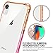 Salawat Compatible iPhone Xr Case, Clear iPhone Xr Case Cute Anti Scratch Slim Phone Case Cover Reinforced Corners TPU Bumper Shockproof Protective Case for iPhone Xr 6.1inch 2018 (Orange Pink)