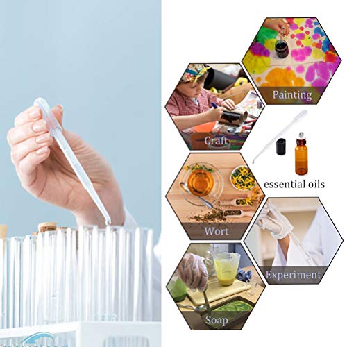 [300PCS] 3ml Plastic Transfer Pipettes Disposable Plastic Transfer Pipettes, BUYGOO Calibrated Dropper Suitable for Essential Oils & Science Laboratory - Thumbnail 4