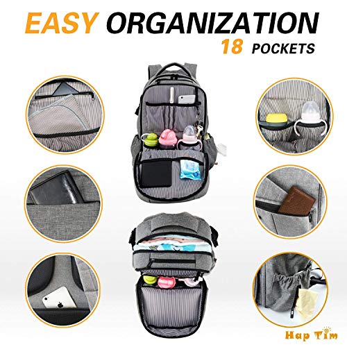 Hap Tim Backpack Hap Tim Diaper Bag Backpack Large Baby Bag Travel Backpack,Nappy Bag ...