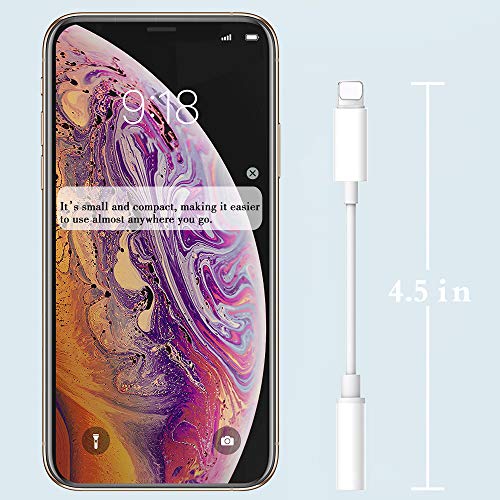 【3 Pack】 Headphone Adapter for iPhone 11 pro 3.5mm,Jack Adapter Dual