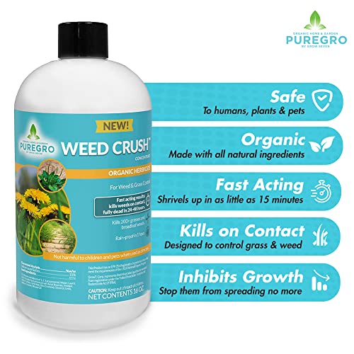 PureGro Weed Crush Weed Killer Herbicide Concentrate All Natural Weed