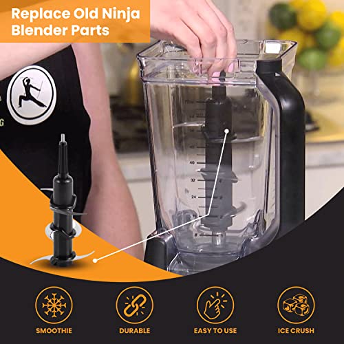 YOC Ninja Blender Blades Replacement for Ninja 72 oz Pitcher, Ensure Full Mixing, Compatible with Nutri Ninja Blender NJ600C NJ600RC NJ602CO NJ602NW NJ602Q NV600CCO BL660 BL642 BL660C BL550 BL500C