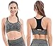 EMY Sports Bra for Women 1 2 3 5 Pack Space Dye Racerback Removable Pads for Fitness Gym Yoga Running (M,5 Pack)