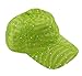 Glitzy Game Sequin Trim Baseball Cap for Ladies, Lime Green