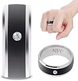 ASHATA Smart NFC Ring Waterproof Wearable Finger Device for Mobile Phone Size 7 view 6