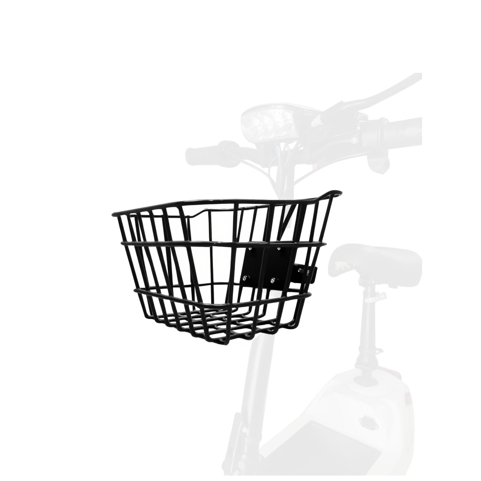 Photo 1 of JXSHHNAMZ Small Front Basket for Teen Scooters & Electric Scooters - Rust-Resistant with Fixed Holder - 2.5 gls Capacity Fits Knee Scooters (R-Black)