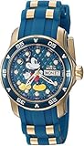 Disney Invicta Women's Limited Edition Stainless Steel Quartz Watch with Silicone Strap, Two Tone, 20 (Model: 23771)