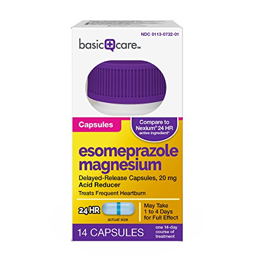 Basic Care Esomeprazole Magnesium Delayed-Release Capsules, 20 mg, 14 Count
