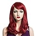 DAOTS Wig, Curly Wigs for Women with Free Wig Cap and Bobby Pins, 20" Medium Length Halloween Cosplay Wig
