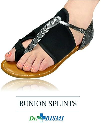 Dr Bismi Bunion Splint Kit - 2 Double Stitched Nightime Bunion Corrector - Best Bedtime Bunions Treatment For Fast Bunion Relief- For Men &amp; Women
