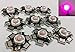 Led World 10 PCS 3W High Power LED 1500-1700K Dark Pink Light Emitter with 20mm Star Heatsink