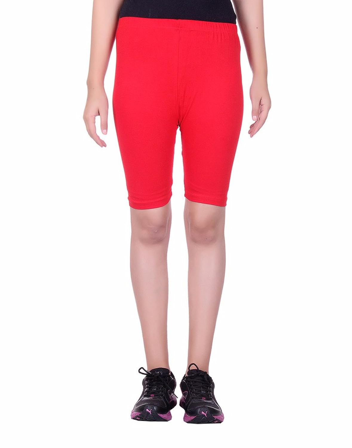 alisha women's cotton lycra cycling shorts/tights - pack of 4