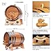 1 Liter Whiskey Oak Barrel for Aging – Golden Oak Barrel with Black Steel Hoops – Aging and Recipes Digital Guide included