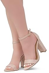 Herstyle Women’s Chunky Block Heels – Open Toe
