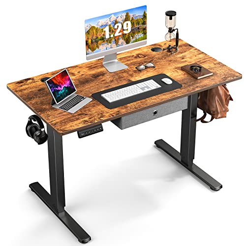 Mua Electric Standing Desk with Drawers 48 x 24 Inch Table Desk Storage ...