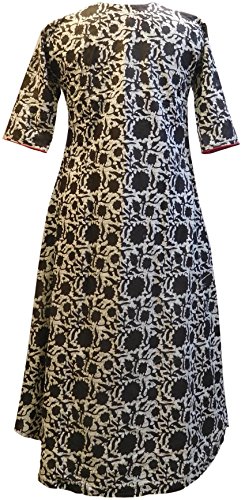 Smsaree Stylish & Designer Premium Quality Ethnic Rayon Kurti For Women (Black)