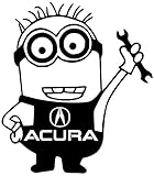 Acura Legend Tl Integra Van Minion White Sticker 5'' Width By 6'' Height