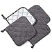 Potholders Set, 6 Pack of Heat Resistant Hot Mat Coasters Pure Cotton Kitchen Everyday Pot Holders, 7