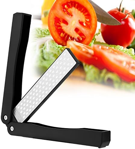 Pocket Knife Sharpening Stone Firbon 400 and 600grit Double Sided Folding Knife Sharpener for Kitchen, Garden, Hiking and Camping