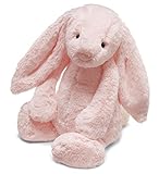 Jellycat Bashful Pink Bunny Chime Rattle, 12 inches