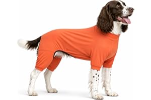 LoveLongLong Dog Jumpsuit with UV Protection and Quick-Dry Fabric for Spring Summer Pet Pajamas Lobster Pink L