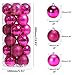 Sea Team 30ct Christmas Ball Ornaments Shatterproof Christmas Tree Baubles Decorations with Tied Strings for Holiday Wedding Party Decor, Glitters-free Easy to Clean, 2.36
