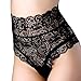Dlsave Sexy Slutty Lingerie High Waist Panties for Women Crotchless Knickers Negligee Underwear (Large, Black)