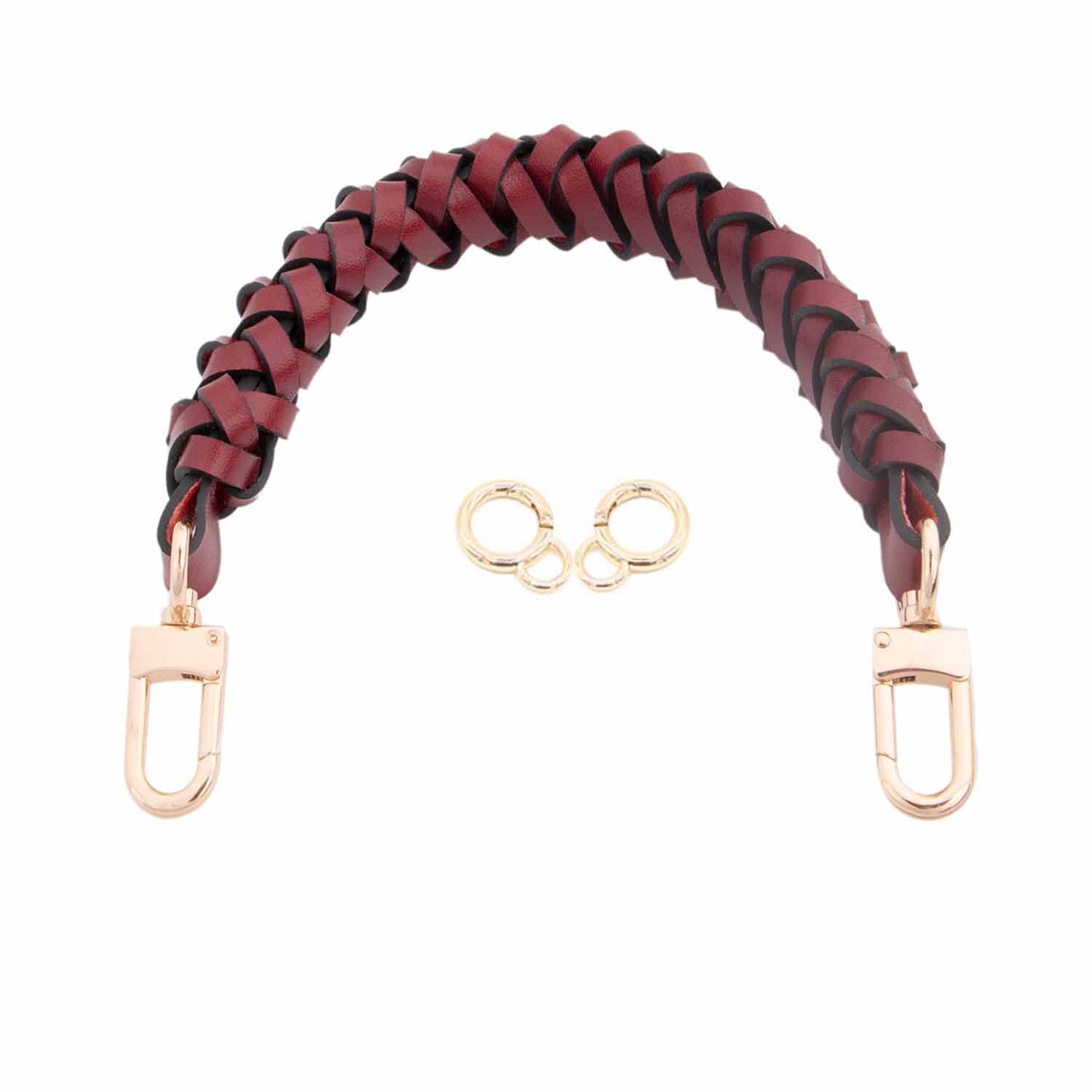 Senral Handbag Short Strap Replacement Top Braided Genuine Leather Handle Strap for Neonoe Bag Artsy,Beaubourg Hobo Noe Top Handle Strap Purse Making