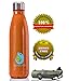Insulated Sport Metal Water Bottle 17 OZ - Stainless Steel Reusable - Bundled with Multifunctional 7-in-1 Survival Kit