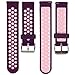 Universal 18mm 20mm 22mm 24mm Width Silicone Watch Band Replacement, Quick Release Rubber Watch Bands for Men & Women (20mm, Purple-Pink)