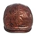 LETHMIK Flat Cap Cabby Hat Genuine Leather Vintage Newsboy Cap Ivy Driving Cap XXL-Brown and black