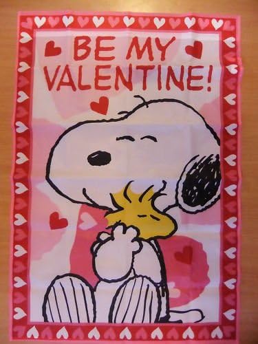 Garden Ornaments Peanuts Snoopy Large Happy Valentine S Day Be Mine House Flag Garden Patio