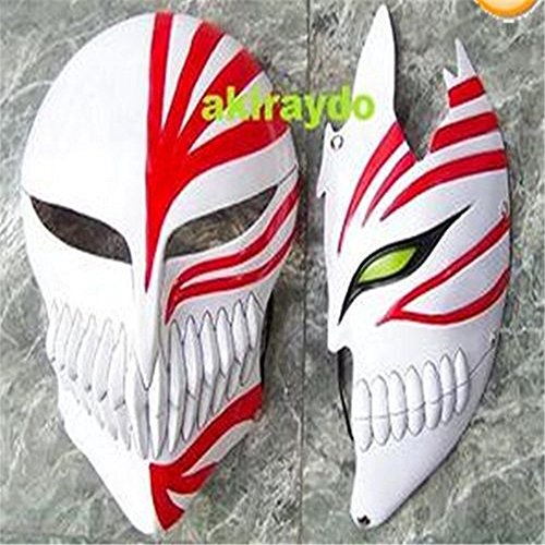 2453 NEWnew Pair 2 Bleach Ichigo Bankai Cosplay Full Hollow Mask ~Free Shipping~ White 2pcs