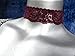 Twilight's Fancy Floral Elastic Stretch Lace Choker Necklace (Dark Red Burgundy, Large)