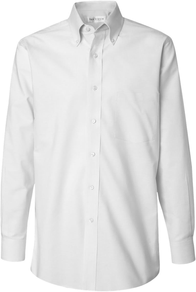 Van Heusen Long Sleeve Button Down Pinpoint Shirt