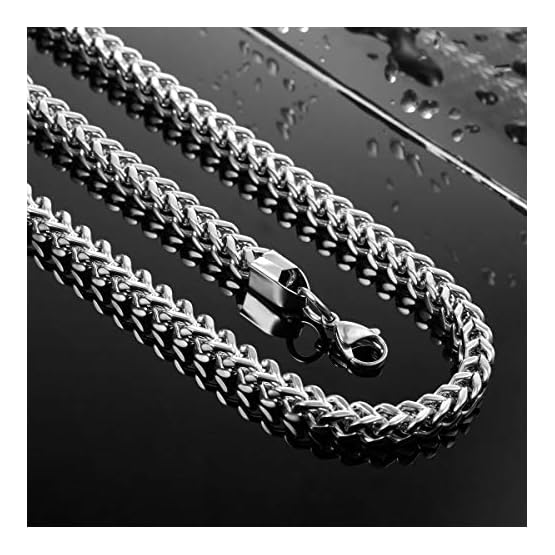 MunkiMix 6MM Amplio Acero Inoxidable Agua Resistente Cadena Collar por Hombres Mujeres Muchachos Muchachas Eslabones… - Imagen 5