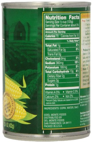 DEL MONTE WHOLE KERNEL GOLD CORN, 15.25-OUNCE (PACK OF 8)
