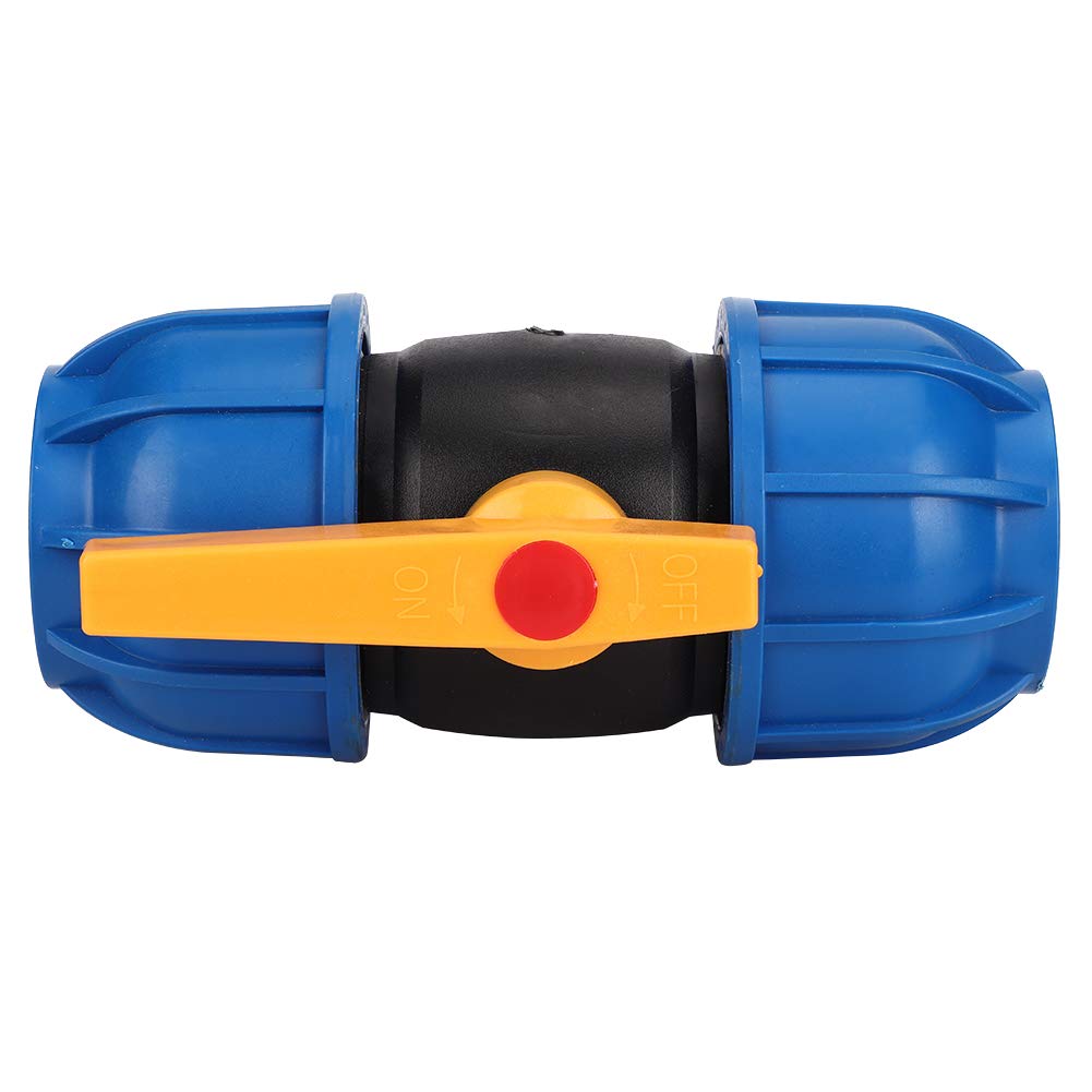 Gavigain 63mm Ball Valve Fittings, PE Pipe Connector Ball Valve Water Pipe Connector Valve Fittings Accessories