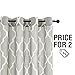 jinchan Moroccan Tile Print Curtains for Bedroom Curtain Quatrefoil Flax Linen Blend Textured Geometry Lattice Rod Pocket Window Treatment Set for Living Room 2 Panels 50
