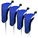 Craftsman Golf 4X Thick Neoprene Black Blue Hybrid Golf Club Head Cover Headcovers (Blue)