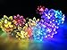 M&T TECH 16.4ft 20 LED Outdoor String Lights Solar Powered with 20 Double Lotus Flower For Patio, Garden,Party, Lawn, Wedding(Multi color)