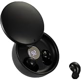 Honcas Mini Invisible Bluetooth Earbuds, Wireless for Small Ears (Black) | SK26 tiny hidden ear buds with premium sound quality, one-step auto pairing, lightweight low-profile fit for all-day wear