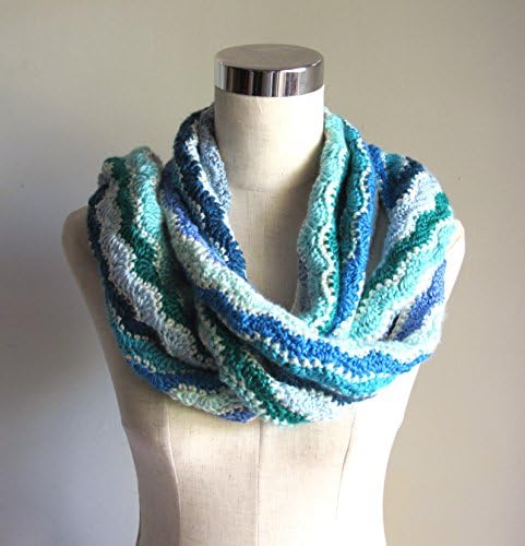 Hand Crocheted Scarf soft warm approximately 6 feet 4 inches long