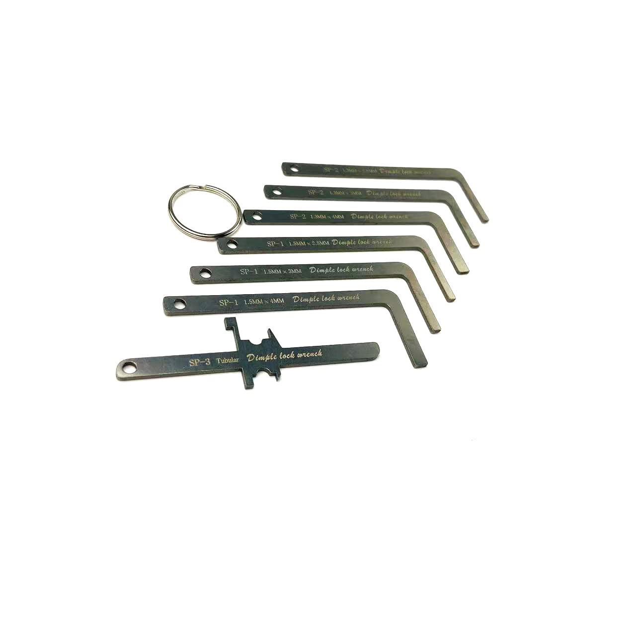 TPM Go 7pcs Lock Pick Tension Tools for European Lock,Dimple Lock Wrench Locksmith Pry Bar